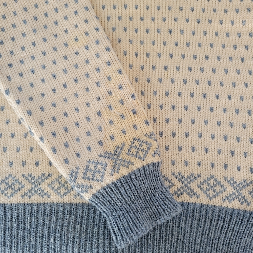 Vintage LL Bean 100% Wool Sweater Size 42/XL Made In Norway - Picture 9 of 16